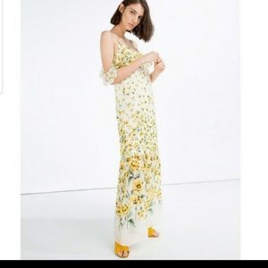 Zara Maxi Floral Printed Dress